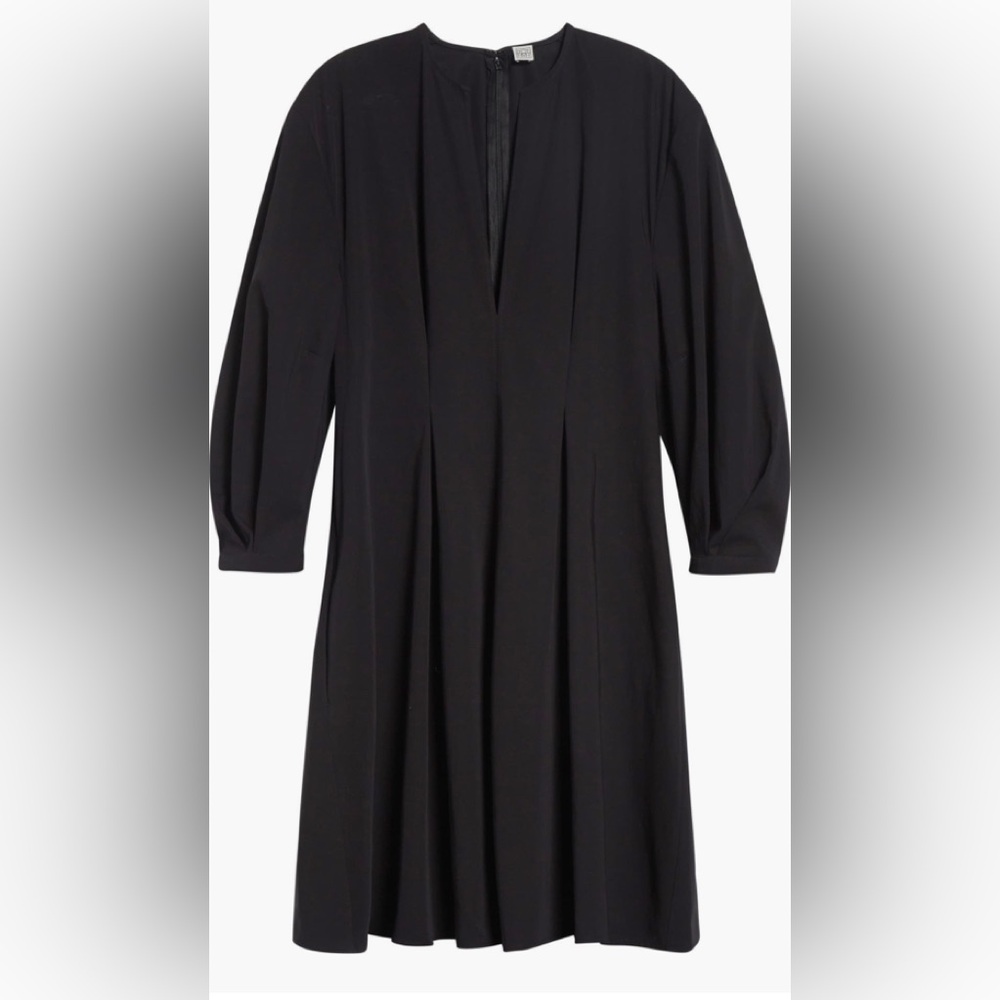 Toteme Balloon Sleeve Black Cotton Dress 36=4